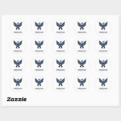 Sticker Rond "Liberté Intérieure" Aigle Géométrique Moderne (Feuille)