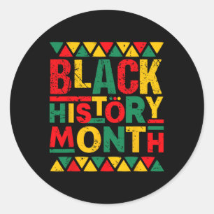 Sticker Rond Liberté Mélanine Noir Fier Histoire des Noirs Afri