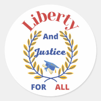 Sticker Rond Liberté officielle et justice pour tous Collection