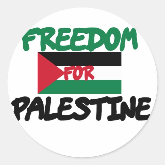 Sticker Rond Liberté pour la Palestine (Devant)