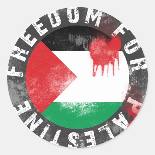 Sticker Rond Liberté pour la Palestine (Devant)