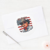 Sticker Rond Liberté pour Trump américain du Golfe (Enveloppe)