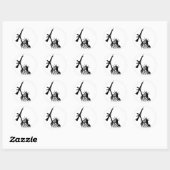 Sticker Rond Liberté - Vous avez des armes ? (Feuille)