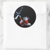 Sticker Rond Liberté - Vous avez des armes ? (Grand foncé) (Sac)