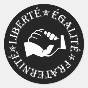Sticker Rond Liberty, equality, fraternity