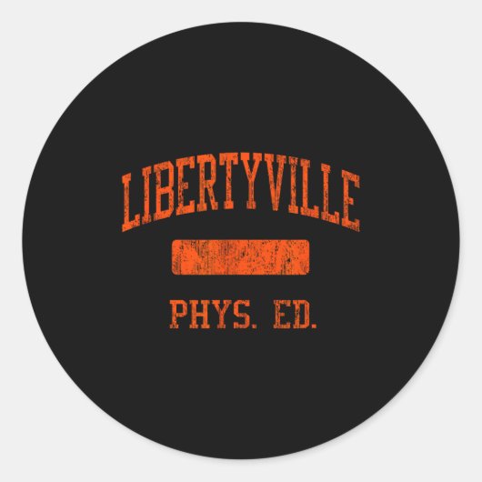 Sticker Rond Libertyville High School Hs Libertyville Il Phys E (Devant)