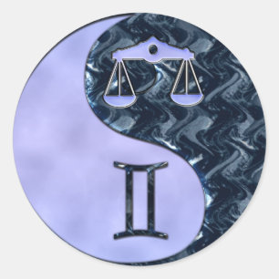 Sticker Rond Libra Yin Yang