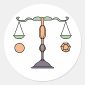 Sticker Rond Libra Zodiac (Devant)