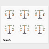 Sticker Rond Libra Zodiac (Feuille)