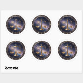Sticker Rond Libra Zodiac Scales (Feuille)