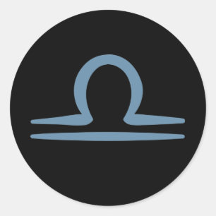 Sticker Rond LIBRA Zodiaque Anniversaire Septembre Octobre Astr