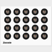 Sticker Rond Libraire de Bookworm Book Lover (Feuille)