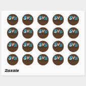 Sticker Rond Library Librarian reading (Feuille)