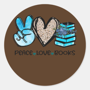 Sticker Rond Library Librarian reading