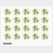 Sticker Rond Libre en Jésus (Feuille)