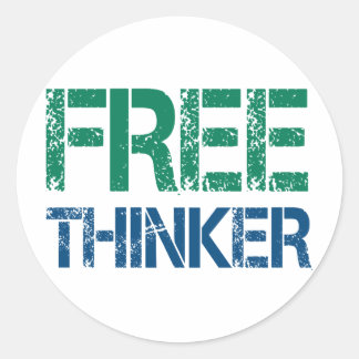 Sticker Rond libre penseur