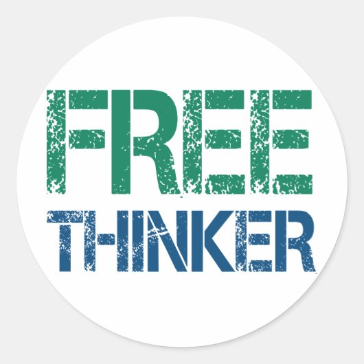 Sticker Rond libre penseur (Devant)