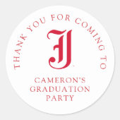 Sticker Rond Licence de l'Université d'État de Jacksonville (Devant)