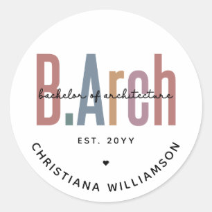 Sticker Rond Licence en architecture personnalisée