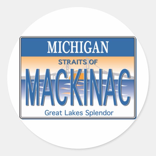 Sticker Rond Licence Mackinac (Devant)