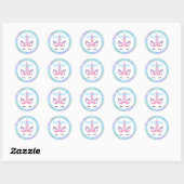 Sticker Rond Licorne (Feuille)