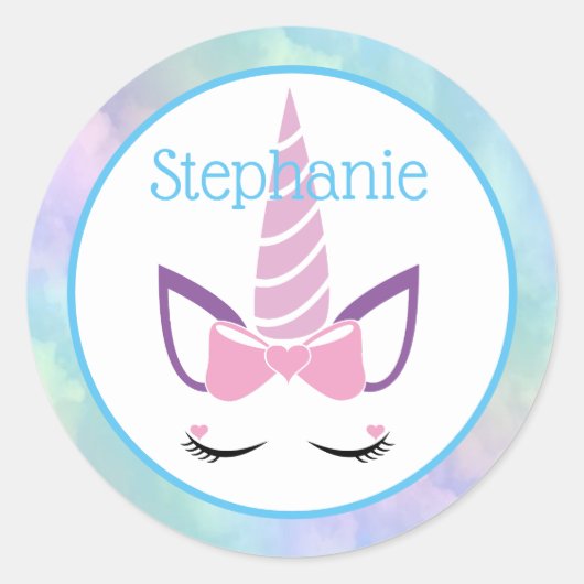 Sticker Rond Licorne (Devant)