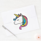 Sticker Rond licorne (Enveloppe)