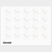Sticker Rond licorne (Feuille)