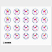 Sticker Rond Licorne (Feuille)