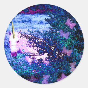 Sticker Rond Licorne