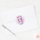 Sticker Rond Licorne (Enveloppe)