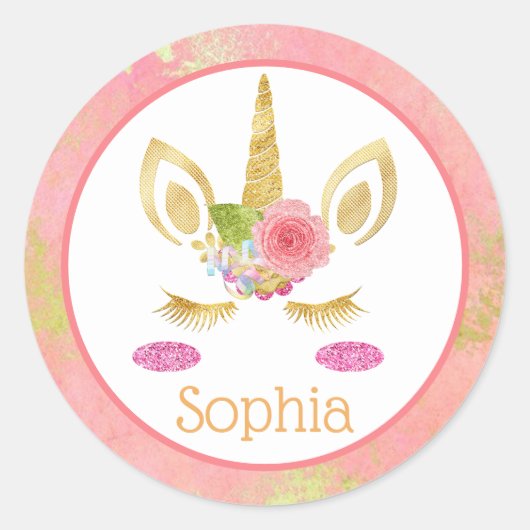 Sticker Rond Licorne (Devant)
