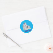 STICKER ROND LICORNE (Enveloppe)