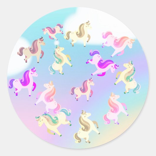 Sticker Rond licorne (Devant)