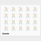 Sticker Rond Licorne Arc-en-ciel (Feuille)