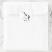 STICKER ROND LICORNE ARC-EN-CIEL (Sac)