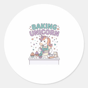 Sticker Rond Licorne Cuisson Licorne Produit Tendance Graphique