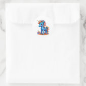 Sticker Rond licorne de bébé (Sac)