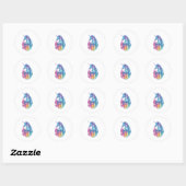 Sticker Rond Licorne de la grotte de cristal magique (1) (Feuille)