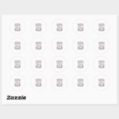 Sticker Rond Licorne Douce Prairie Licorne Adorable Conception  (Feuille)