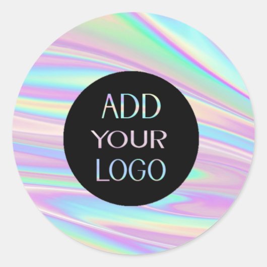 Sticker Rond Licorne Holographique (Devant)