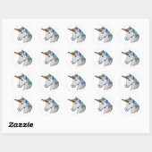 Sticker Rond licorne holographique (Feuille)