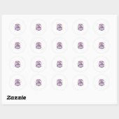 Sticker Rond Licorne Joyeuse et Magique (Feuille)