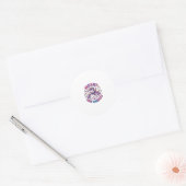Sticker Rond Licorne Joyeuse et Magique (Enveloppe)
