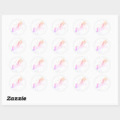 Sticker Rond licorne magique (Feuille)