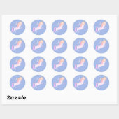 Sticker Rond licorne magique (Feuille)