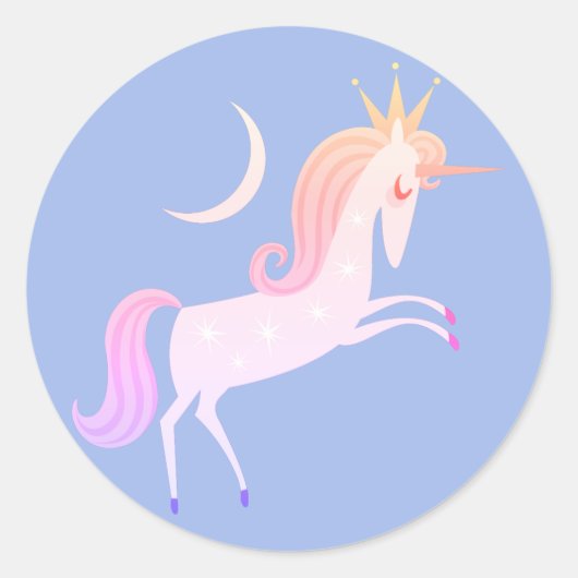 Sticker Rond licorne magique (Devant)