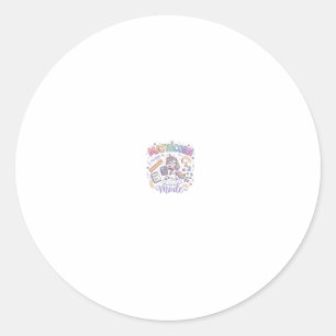 Sticker Rond Licorne Mathicorne Mode Conception de typographie