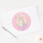 Sticker Rond Licorne Merci (Enveloppe)