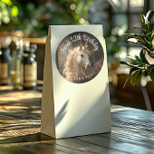 Sticker Rond Licorne Pégase Enchantée à Mane Rose Fantastique F